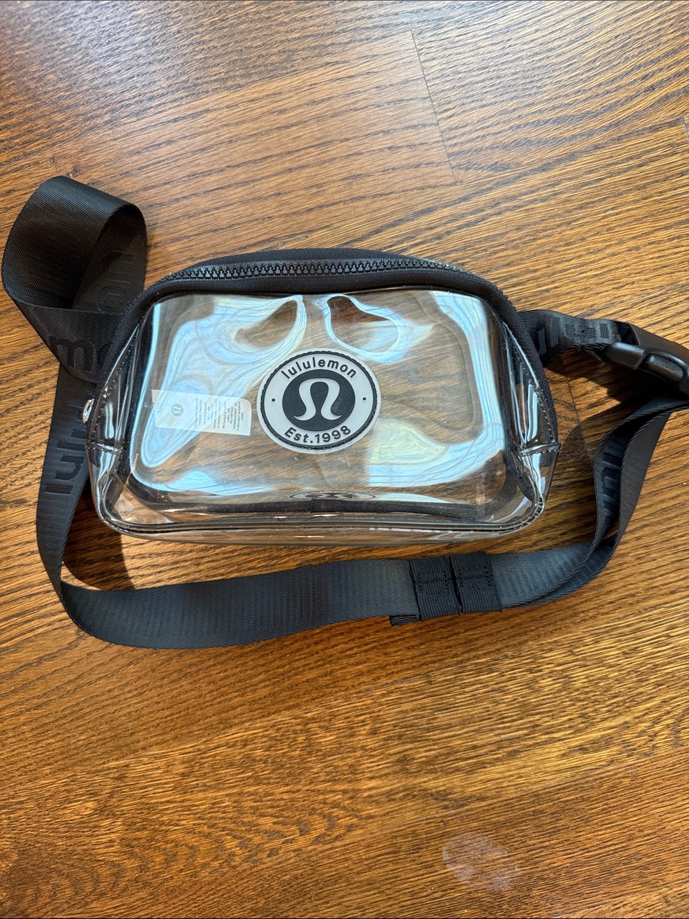 lululemon athletica Clear Belt Bag with Black Trim